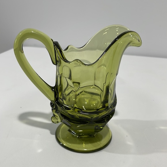 Fostoria Argus Green Henry Ford Museum HFM Sugar Bowl and Creamer set - Picture 12 of 16